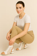 Shoes : Baskets Femme Cuir Estival in van Seroa