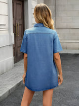 Chemises décontractées : Chemise Blanche Femme Denim Ajustée in van Seroa