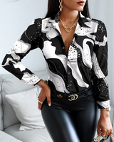 Hauts pour femmes : Chemisiers Femme Chemise Satin Manches Longues Satiné in van Seroa