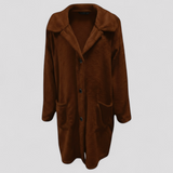 Autumn Collection : Veste Femme Manteau Laine Polyester in Marron van Seroa