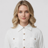 Blouses pour femmes : Blouse Femme à Pois en Tissu Léger Mode Féminine in van Seroa