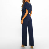 Combinaisons : Combinaison Pantalon Femme Coton Noir Élégante - Taille S à XL in van Seroa