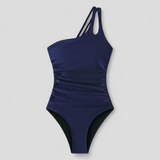 Maillots de bain pour femmes : Maillot de Bain Femme Asymétriqu Costume De Bain Femme in Bleu marine van Seroa