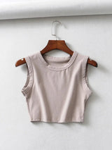 Hauts pour femmes : Débardeur Femme Noir Polyester in Beige van Seroa