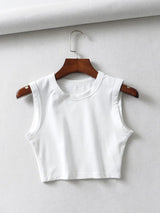 Hauts pour femmes : Débardeur Femme Noir Polyester in Blanc van Seroa