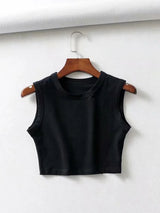 Hauts pour femmes : Débardeur Femme Noir Polyester in Noir van Seroa