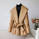 Autumn Collection : Doudoune Femme Laine Ceinturée in van Seroa