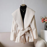 Autumn Collection : Doudoune Femme Laine Ceinturée in van Seroa