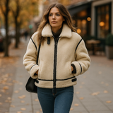 Manteaux et vestes pour femmes : Doudoune Femme Confortable Courte Manteau in Beige van Seroa