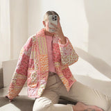 Manteaux et vestes pour femmes : Doudoune Femme Parka Hiver Décontracté Floral in Rosa S van Seroa