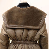 Vêtements d'extérieur pour femmes : Doudoune Femme Ceinturé Longue Mode in van Seroa