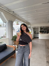 top blouses : Top Femme Haut Aéré Pois in van Seroa