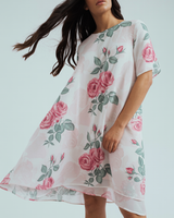 Dresses : Robe Femme Élégante en Chiffon Rouge avec Détails Pétale, Idéale pour les Cérémonies in van Seroa