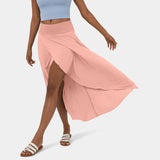 skirts : Jupe Longue Femme Swingante Mi-moll in Rose van Seroa