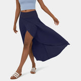 skirts : Jupe Longue Femme Swingante Mi-moll in Bleu Foncé van Seroa