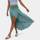skirts : Jupe Longue Femme Swingante Mi-moll in Bleu Clair van Seroa