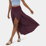 skirts : Jupe Longue Femme Swingante Mi-moll in Vin van Seroa