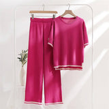 Vêtements pour femmes : Ensemble Capri Femme 2 Pièces Vêtements pour femmes in Rose van Seroa