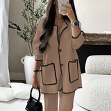 Vêtements pour femmes : Ensemble Femme Élégant Décontracté in Marron van Seroa