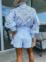 Vêtements pour femmes : Jupe Longue Femme Élégant Dentelle Midi in van Seroa