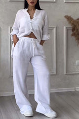 Vêtements pour femmes : Ensemble Pour Femme Casual Vêtements pour femmes in Blanc van Seroa