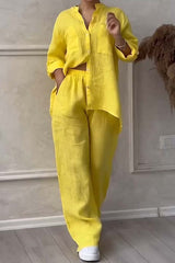Vêtements pour femmes : Ensemble Pour Femme Casual Vêtements pour femmes in Jaune van Seroa