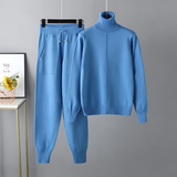 Ensembles pour femmes : Ensemble Femme Col Roulé Élégant Décontracté in Bleu royal Taille unique van Seroa