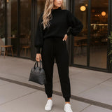 Vêtements pour femmes : Ensemble Femme Décontracté Urbain Vêtements in Noir van Seroa