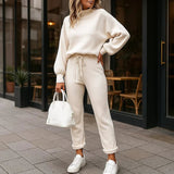 Vêtements pour femmes : Ensemble Femme Décontracté Urbain Vêtements in Blanc van Seroa