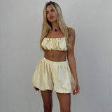 Ensembles : Ensemble Femme Manches Courtes Rayé in van Seroa