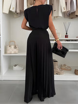 Tenues : Ensemble Femme Fluide 2 Pièces : Pantalon Large & Top Sans in van Seroa