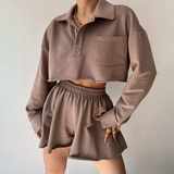 Vêtements pour femmes : Pull Femme Oversize Coton in Chêne Marrón van Seroa