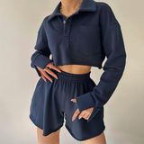 Vêtements pour femmes : Pull Femme Oversize Coton in Bleu rubis van Seroa