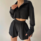 Vêtements pour femmes : Pull Femme Oversize Coton in Noir nuit van Seroa