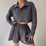 Vêtements pour femmes : Pull Femme Oversize Coton in Gris lavande van Seroa