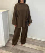 Vêtements pour femmes : Ensemble Femme Velours Côtelé in Marron van Seroa