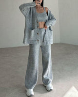 Ensembles et Tenues : Cardigan Femme Tricot Ensemble Confortable in van Seroa