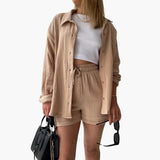 Ensembles pour femmes : Ensemble Femme Élégant Décontracté in Marron clair van Seroa
