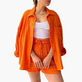 Ensembles pour femmes : Ensemble Femme Élégant Décontracté in Orange van Seroa