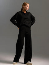 Autumn Collection : Ensemble Femme Décontracté Hiver in Noir van Seroa