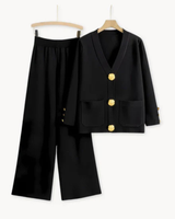Vêtements pour femmes : Ensemble Femme Maille Douc Taille in Noir van Seroa