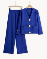 Vêtements pour femmes : Ensemble Femme Maille Douc Taille in Bleu van Seroa