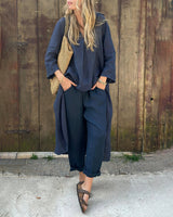 Robes : Ensemble Femme Été Élégant Printemps in Bleu marine van Seroa