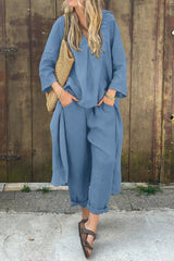 Robes : Ensemble Femme Été Élégant Printemps in Bleu ciel van Seroa