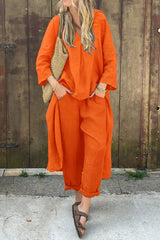 Robes : Ensemble Femme Été Élégant Printemps in Orange van Seroa