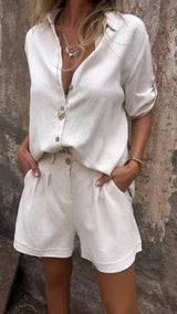 Ensembles pour femmes : Ensemble en Lin Léger pour un Confort Optimal Femme in van Seroa