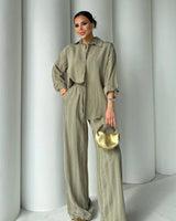 Vêtements de détente : Ensemble Femme Ample Lounge Vêtements in Vert van Seroa