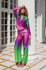 Robes : Robe Femme Imprimé Ensemble Sport in Violet van Seroa
