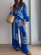 Robes : Robe Femme Polyester Ensemble Fêtes in Bleu van Seroa