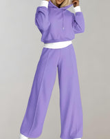Autumn Collection : Survêtement Femme Confortable Ensemble Décontracté Doux et Élégant in Violet van Seroa